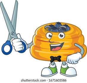 Cool Barber kataifi cartoon mascot design style