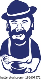 a cool barista logo suitable for the logo of a cafe or restaurant etc.