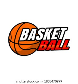 Cool basketball sport vector logo isolated in white background. Best for Logo, Print, Sticker, Textile, etc.