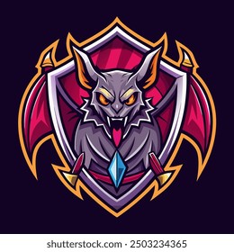 Cool Bat Esport Logo Mascot Design