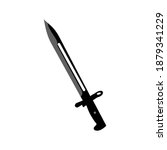 cool bayonet flat logo design