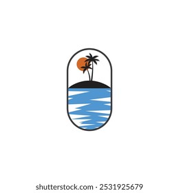 Cool Beach Logo Concept Design