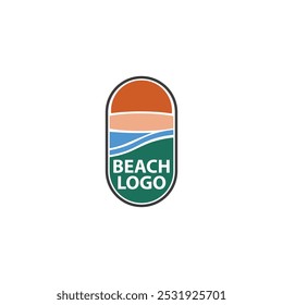 Design do conceito do logotipo da Cool Beach