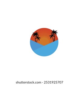 Cool Beach Logo Concept Design