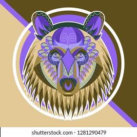 Cool bear illustration for t-shirt and other uses. - Vector