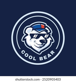 Cool Bear logo hat mascot cap circle