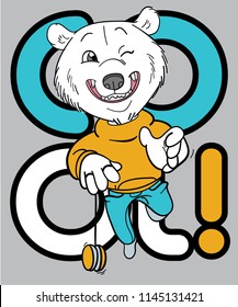 Cool bear vector design
