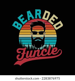 Cool Bearded Funcle Vintage Birthday Gift For My Fun Uncle