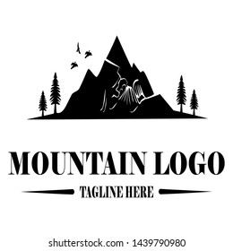 Cool and beautiful mountain logo image