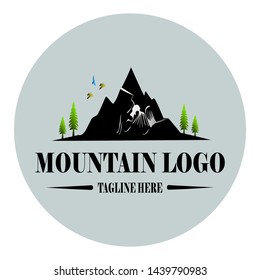 Cool and beautiful mountain logo image