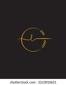 A cool and beautiful signature style font L vector logo template