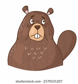 cool beaver, beaver is having a hard time, beaver is tired, funny beaver, cool character, sticker