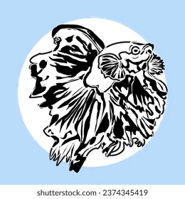 cool betta fish logo cool betta fish logo