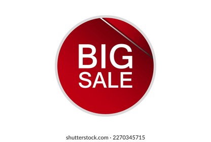Cool big sale logo in circles and red squares suitable for online and offline sales promotion designs