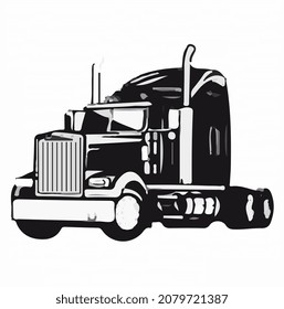 cool big truck drawing vector