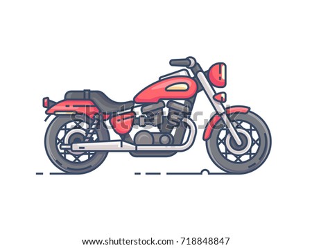 Cool biker motorcycle