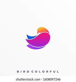 Cool Bird Illustration Vector Template. Suitable for Creative Industry, Multimedia, entertainment, Educations, Shop, and any related business
