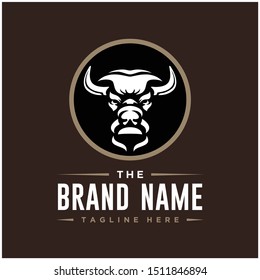 Cool Bison Head Logo Template
