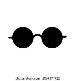 Cool Black Cartoon Sunglasses Eye Frame vector icon simple icon perfect for all project