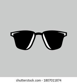 Cool black cartoon sunglasses eyes frame vector icon
