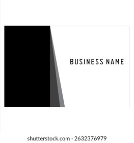 Vector fresco de la forma de la cinta del paralelogramo negro y gris, diseño de la tarjeta de visita, fondo blanco.