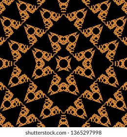 cool black orange art deco abstract background of seamless feathers vector