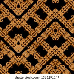 cool black orange seamless art deco pattern for textile, ceramic tiles and designs