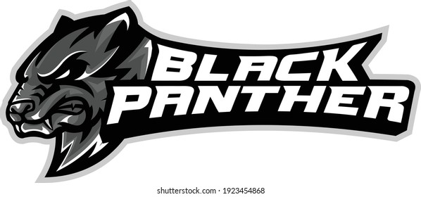 cool black panther esport logo 
