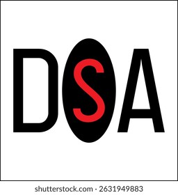 Cool black and red DOSA letter logo vector, free product design.