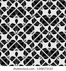 cool black rounded geometric ornament in art deco style