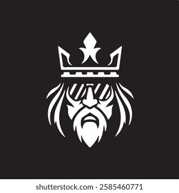cool black sunglass king logo, cool black sunglass king logo with white background, vector, illustration, logo