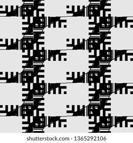 cool black and white Abstract artistic art deco pattern for design and background