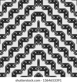 cool Black and white art deco ethnic seamless pattern ready for print