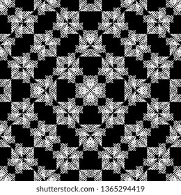 cool black and white Art Deco Seamless abstract pattern background vector design