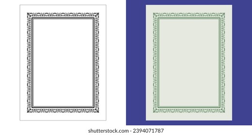 cool black and white frame vector