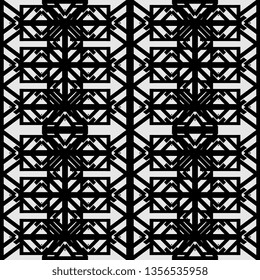 cool black and white stripped line art deco pattern