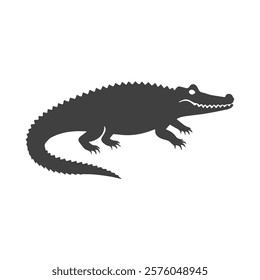 Cool Black and White Vector Crocodile Design