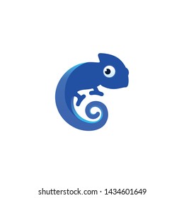 COOL BLUE CHAMELEON DESIGN VECTOR.