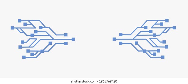 Fondo de la placa de circuito azul frío.  ilustración para tecnología, cripto.  vectores minimalistas planos eps 10