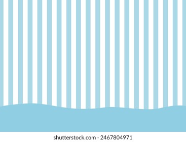 Coole blau gerahmte Karte mit Streifenmuster und Wellen