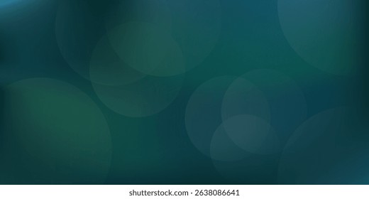 Cool blue green background created in camera with a macro lens with overlapping bokeh circular shapes soft modern simple