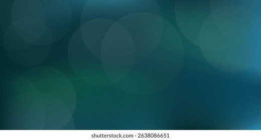 Cool blue green background created in camera with a macro lens with overlapping bokeh circular shapes soft modern simple art