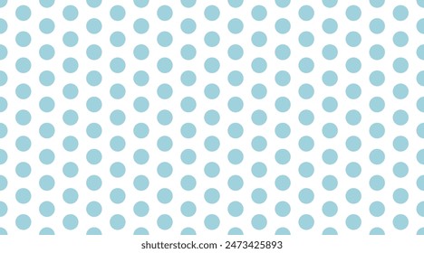 Cool blue large background transparent polka dot seamless pattern