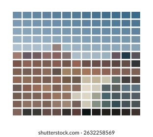 Cool blue palette with airy tints and deep shadows. Perfect for print tests, modern branding, UI design, and professional vector color charts.