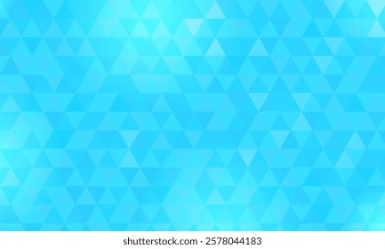 Cool blue polygon. Background material with image of cold ice and cool summer.