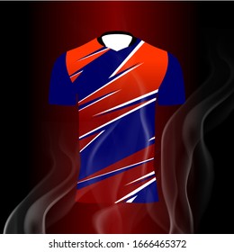 diseño azul y rojo fresco para el equipo