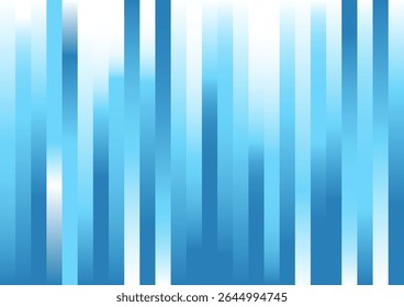 Listras azuis frias Padrão geométrico dinâmico com listras verticais de larguras e tons variáveis de azul, criando um design abstrato visualmente cativante.