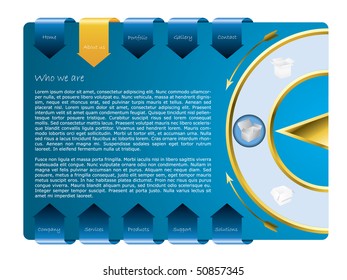 Cool blue web template