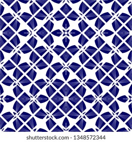 cool blue white geometric art deco pattern ready for print