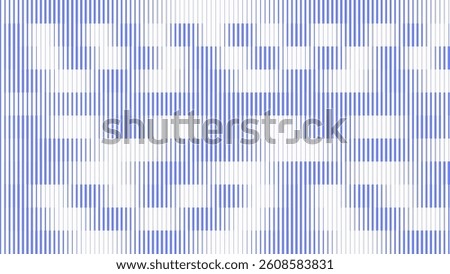 Cool Blue and White Vertical Stripe Optical Pattern with Clean Minimal Style, Perfect for Abstract Backgrounds and Digital Print Use. Vector Illustration.